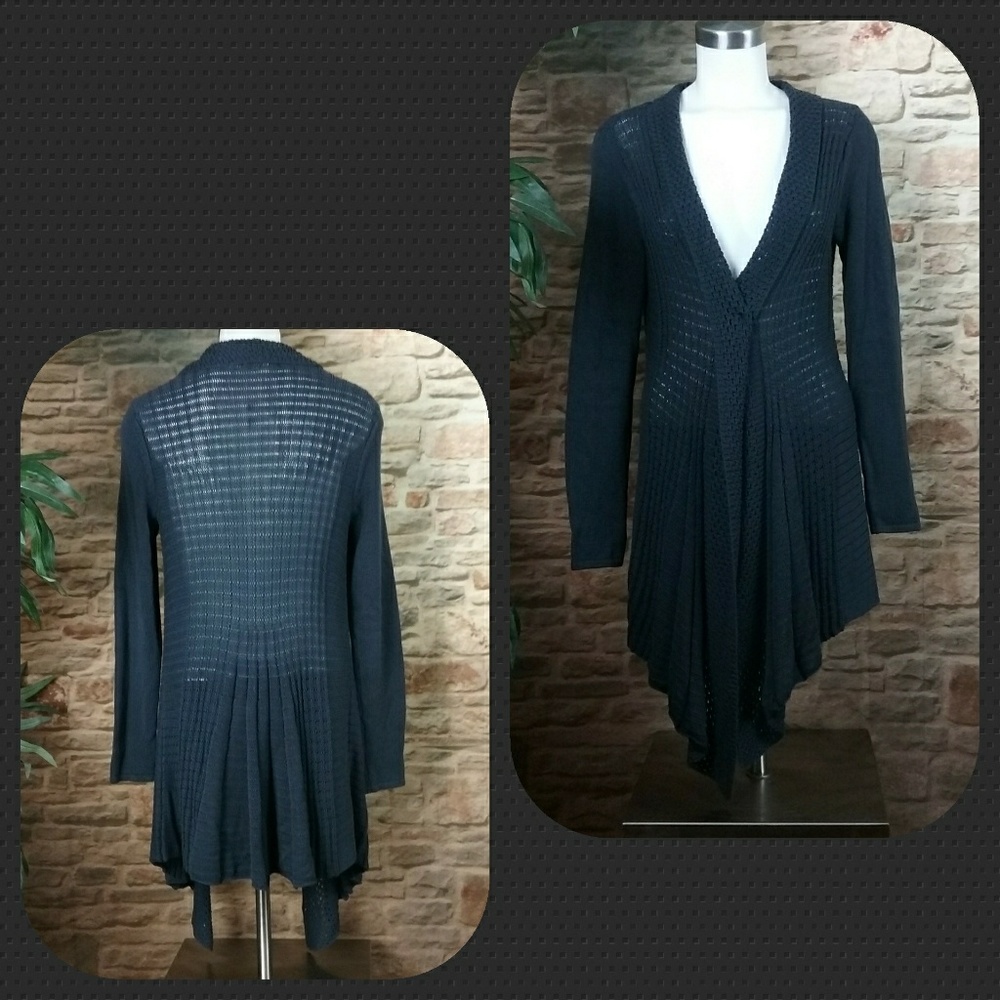 Kenar Sweater Hi-low Long Cardigan - Picture 2 of 8